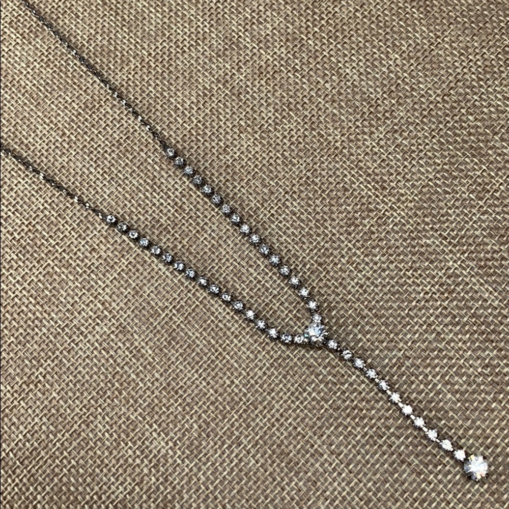 Dainty Rhinestone Necklace - Picture 5 of 6